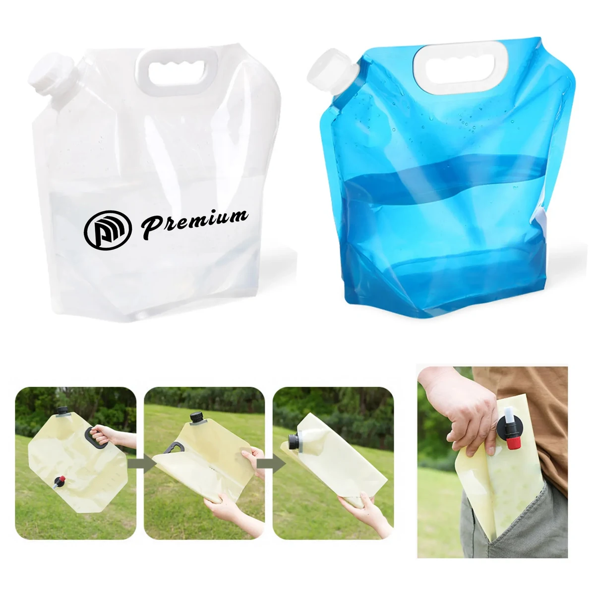 Transparent Folding Water Bag 1