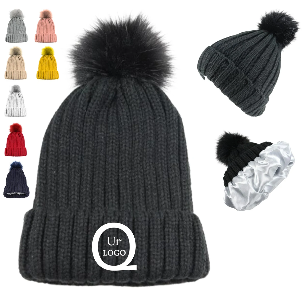 Pom-Pom Beanie Cap 1
