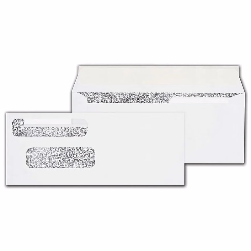 Envelopes, Double Window, Self-Seal, for Center Write Checks