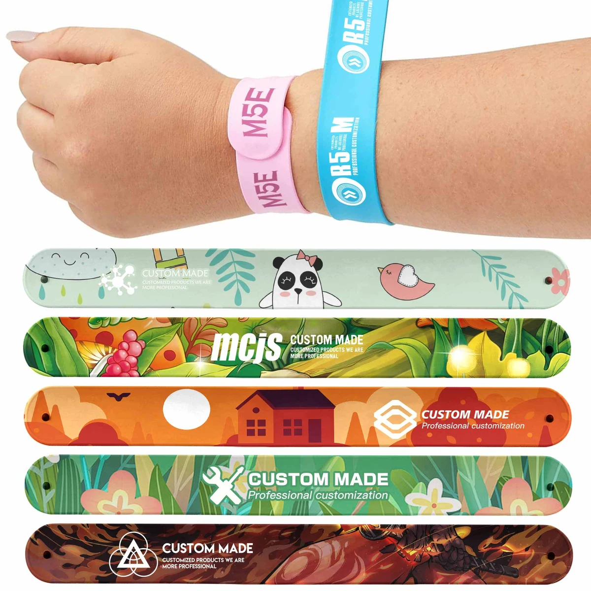 Full Color Durable Silicone Slap Bracelet 1