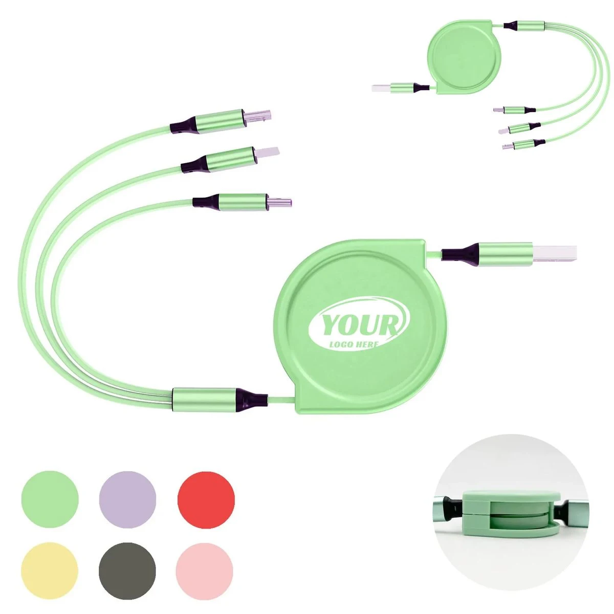 3 in 1 Retractable USB Fast Charging Cable Adapter 1