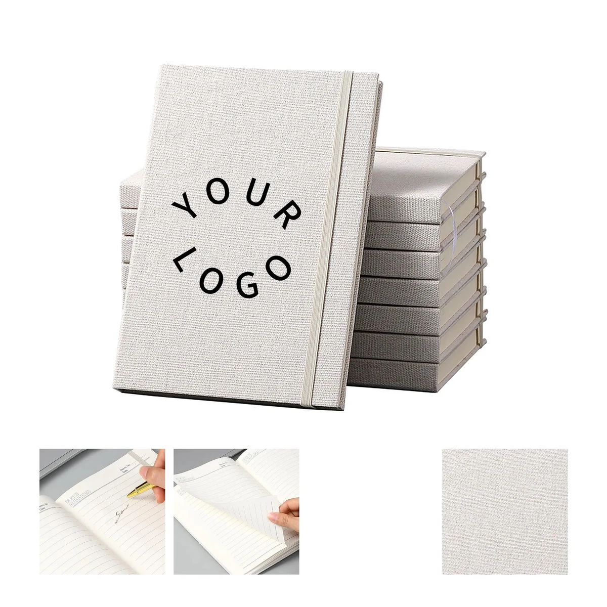 Durable A5 Notebook with Linen Cover and 100 Pages 1