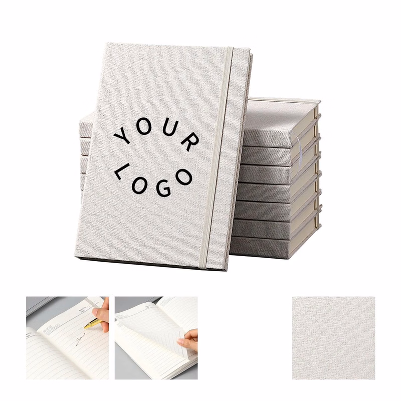 Durable A5 Notebook with Linen Cover and 100 Pages