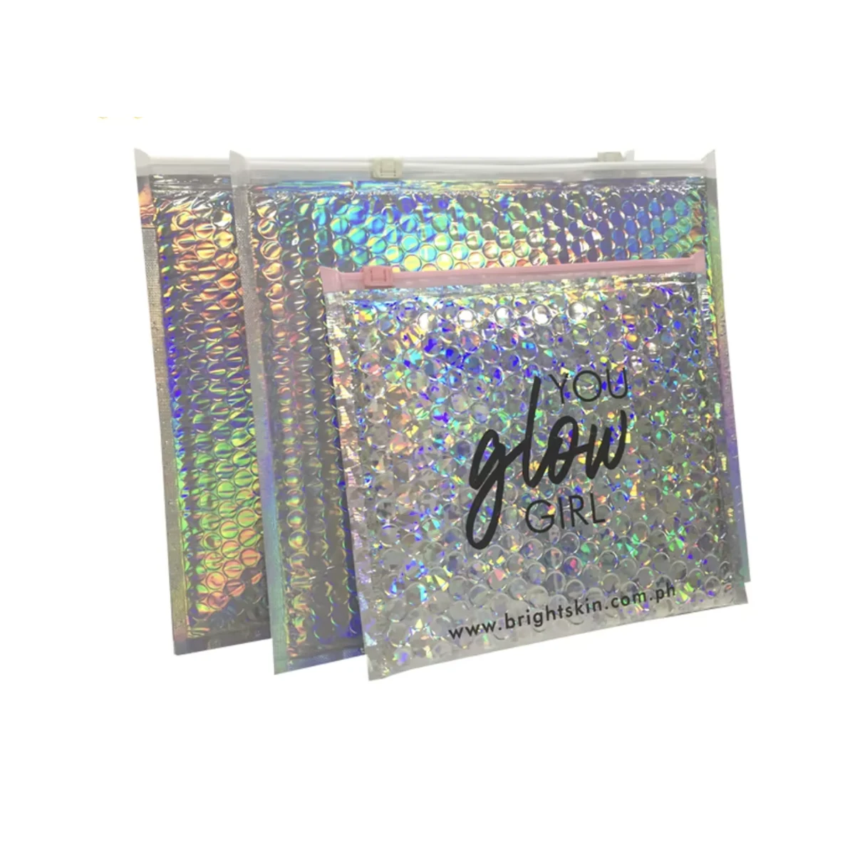 Zipper Bubble Bag for Cosmetic Lips Slider Pouch 1