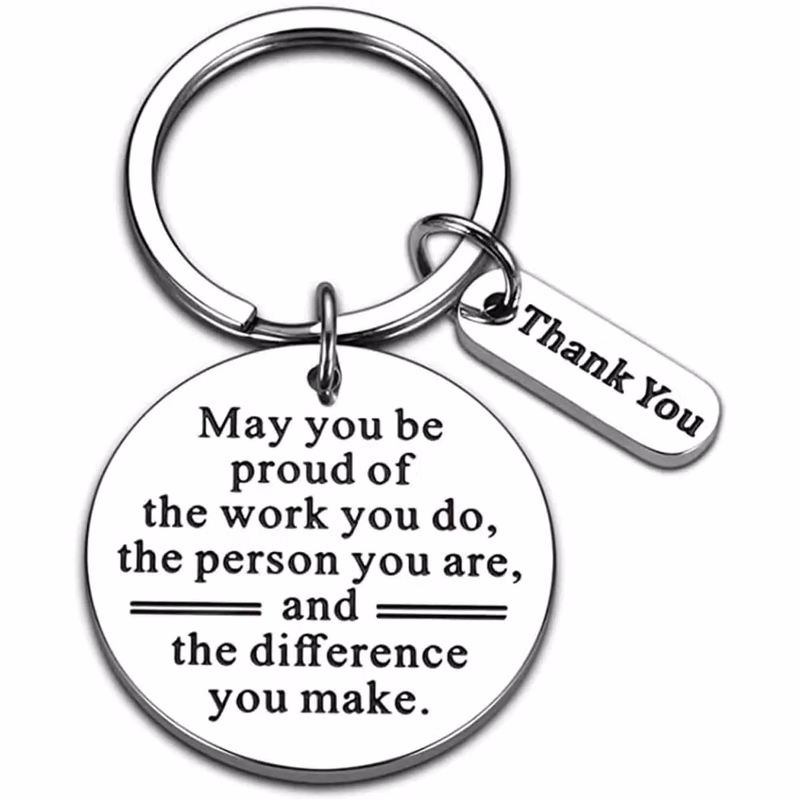 Custom Circular Metal Keytag Keychains