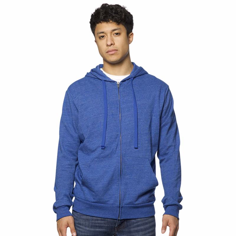 Unisex eco Triblend French Terry Full Zip Hoodie