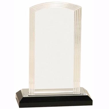 8 INCH SILVER STEP ARCH IMPRESS ACRYLIC TROPHY