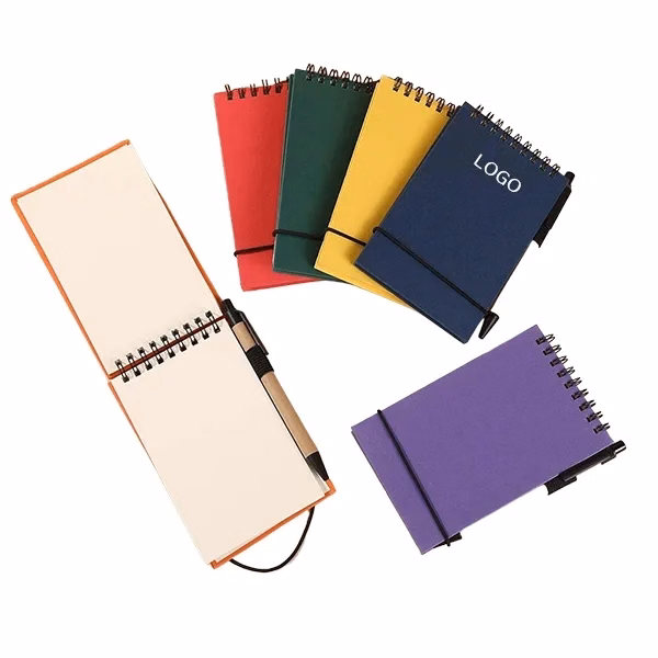 Compact Mini Spiral Notebook with Pen