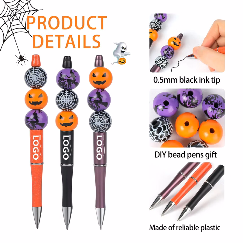 Custom Beadable Halloween Ballpoint Pen MOQ50