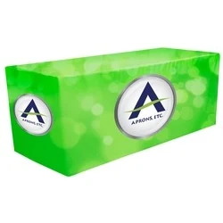 8' Overall, Fitted Open Back Dye Sublimation Custom Color Imprint Table Cover 1