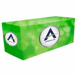 8' Overall, Box Fitted Dye Sublimation Custom Color Imprint Table Cover