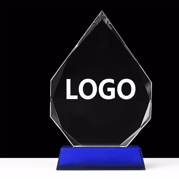 Optical Arrowhead Award on Blue Crystal Base