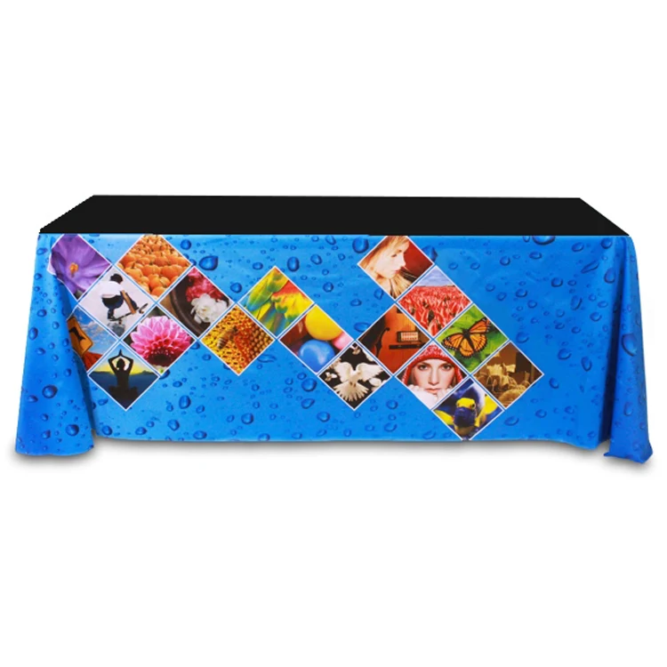 8 ft. Throw PolyKnit™ Table Cover (Dye Sub Front Panel) 1