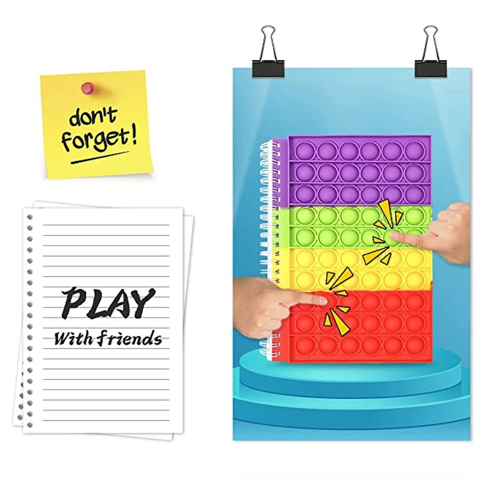 Ralieve Stress and Anxiety Pop it Bubble Fidget Notebook 1