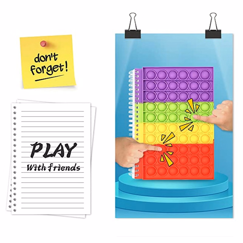 Ralieve Stress and Anxiety Pop it Bubble Fidget Notebook