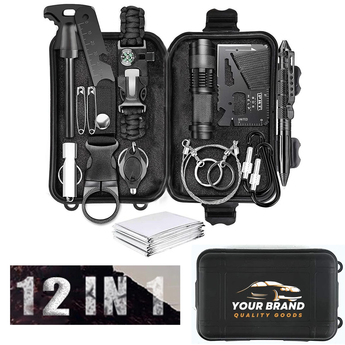 12 In 1 Survival Kit For Wilderness Survival Set 1