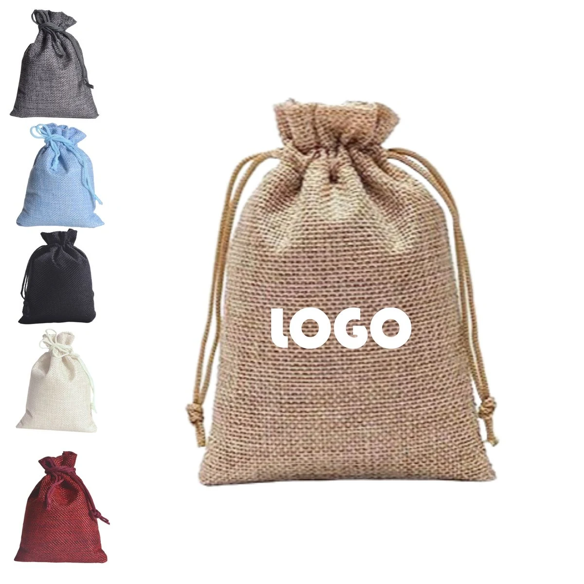 4x5 Burlap Drawstring Bag 1