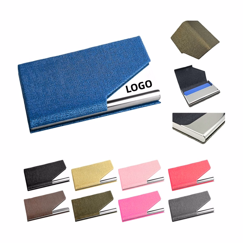 Premium PU Leather Stainless Steel Card Case