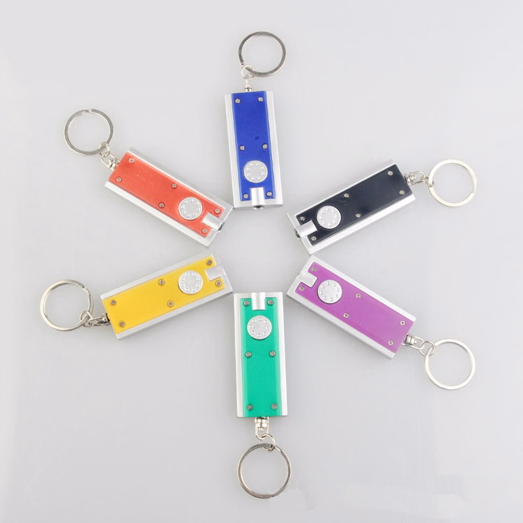Rectangular LED Flashlight and Keychain