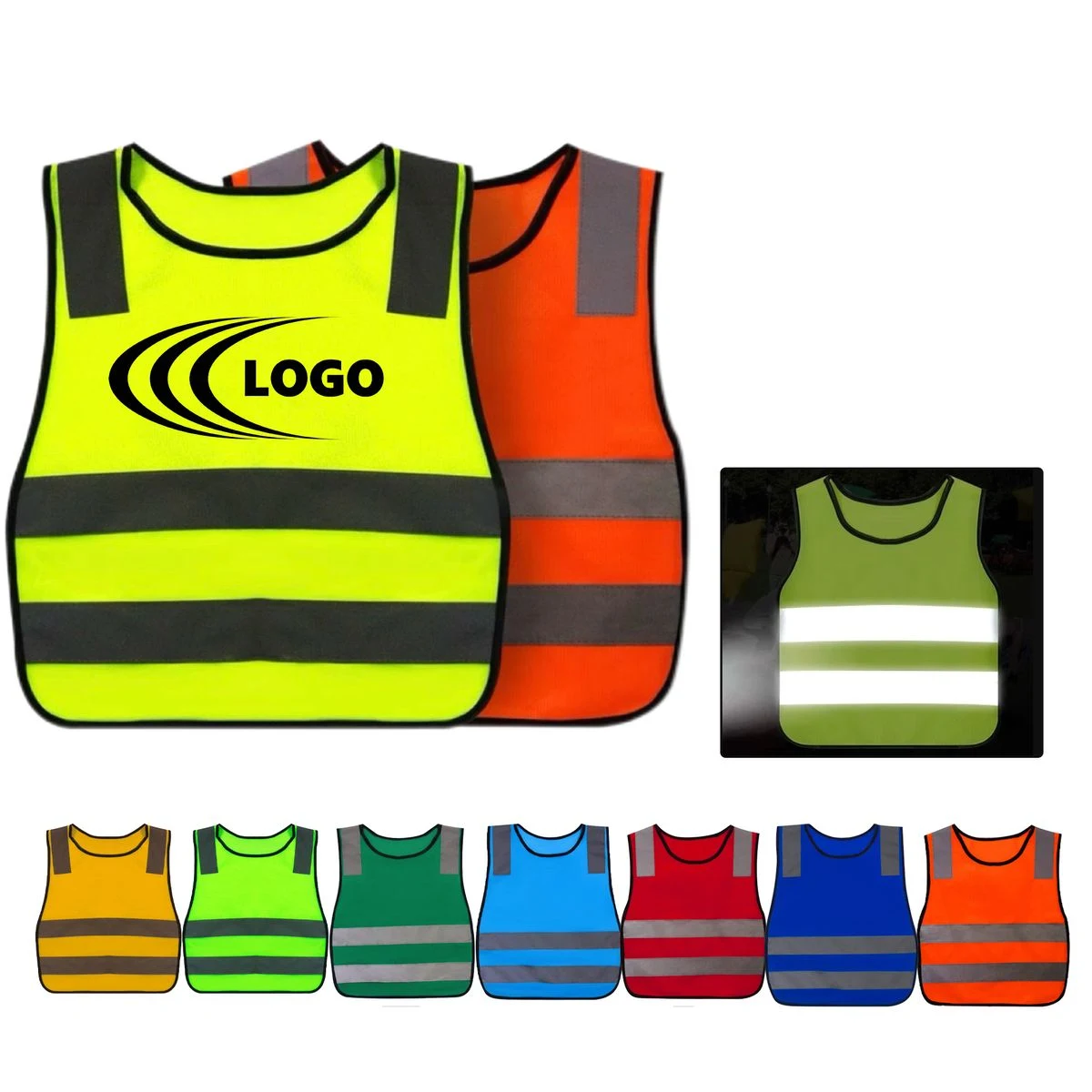 MOQ 20 Custom Kids High-Visibility Reflective Vest 1