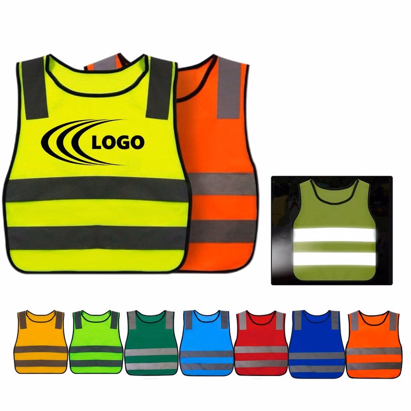 MOQ 20 Custom Kids High-Visibility Reflective Vest