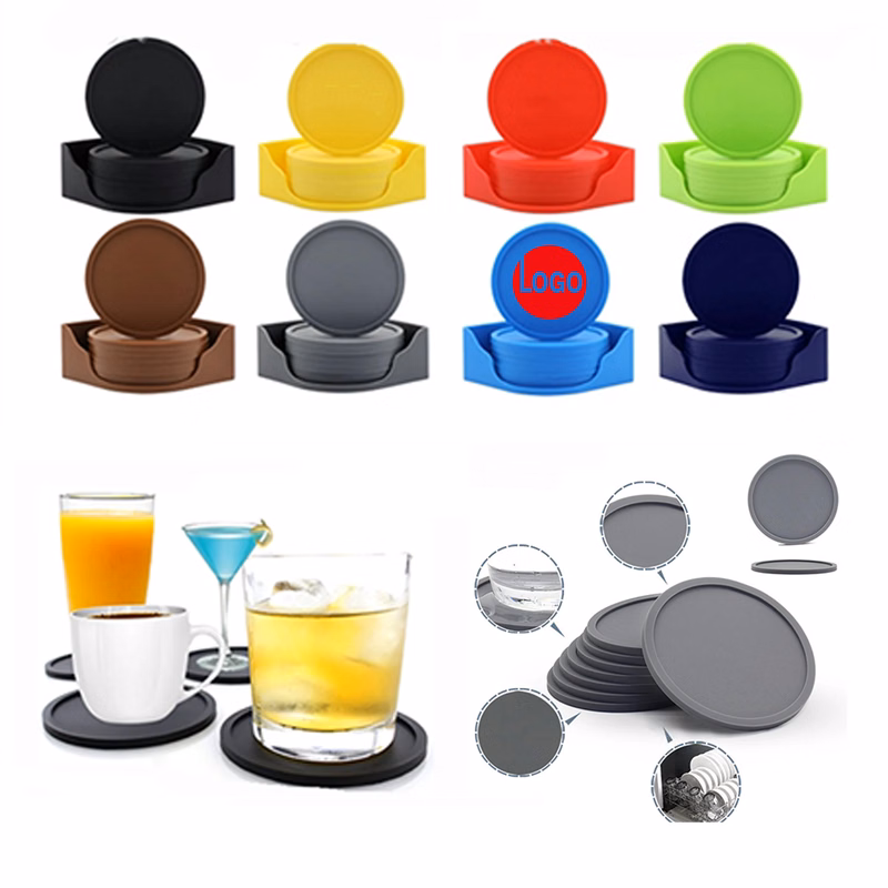 Durable 4" Thick Silicone Non-Slip Drink Coaster