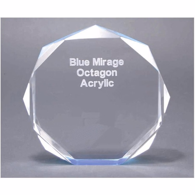 5" Blue Mirage Octagon Acrylic Award