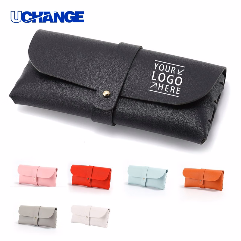 Eyewear Portable PU Leather Glasses Case Sleeve Organizer