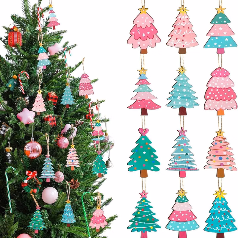 Christmas Tree Ornament Slice Wooden