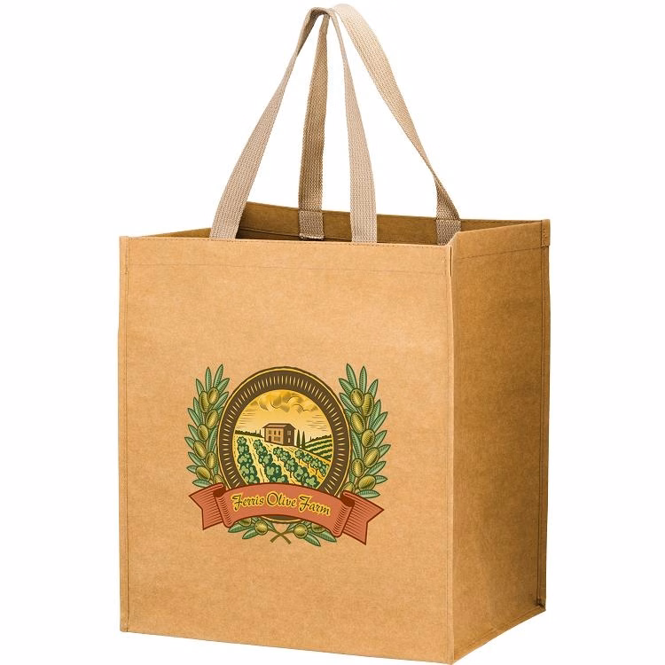 Washable Kraft Paper Grocery Totes