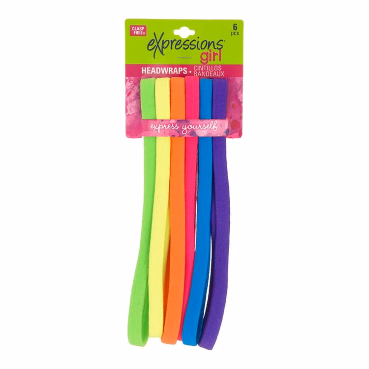 Skinny Headbands - 6 Pack Neon Rainbow