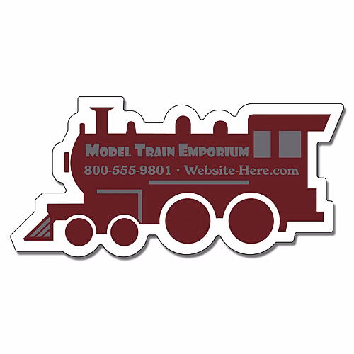 Magnet - Train Engine / Locomotive Shape (4x1.9) - 25 Mil.