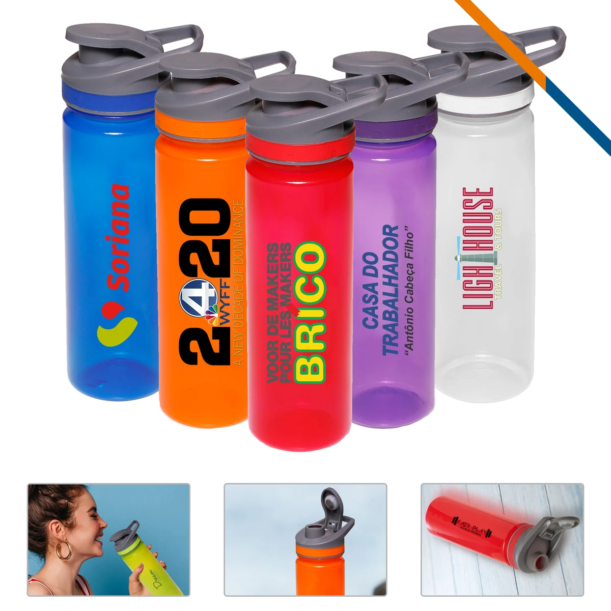 Damin Plastic Sports Bottle - 22 OZ. 1