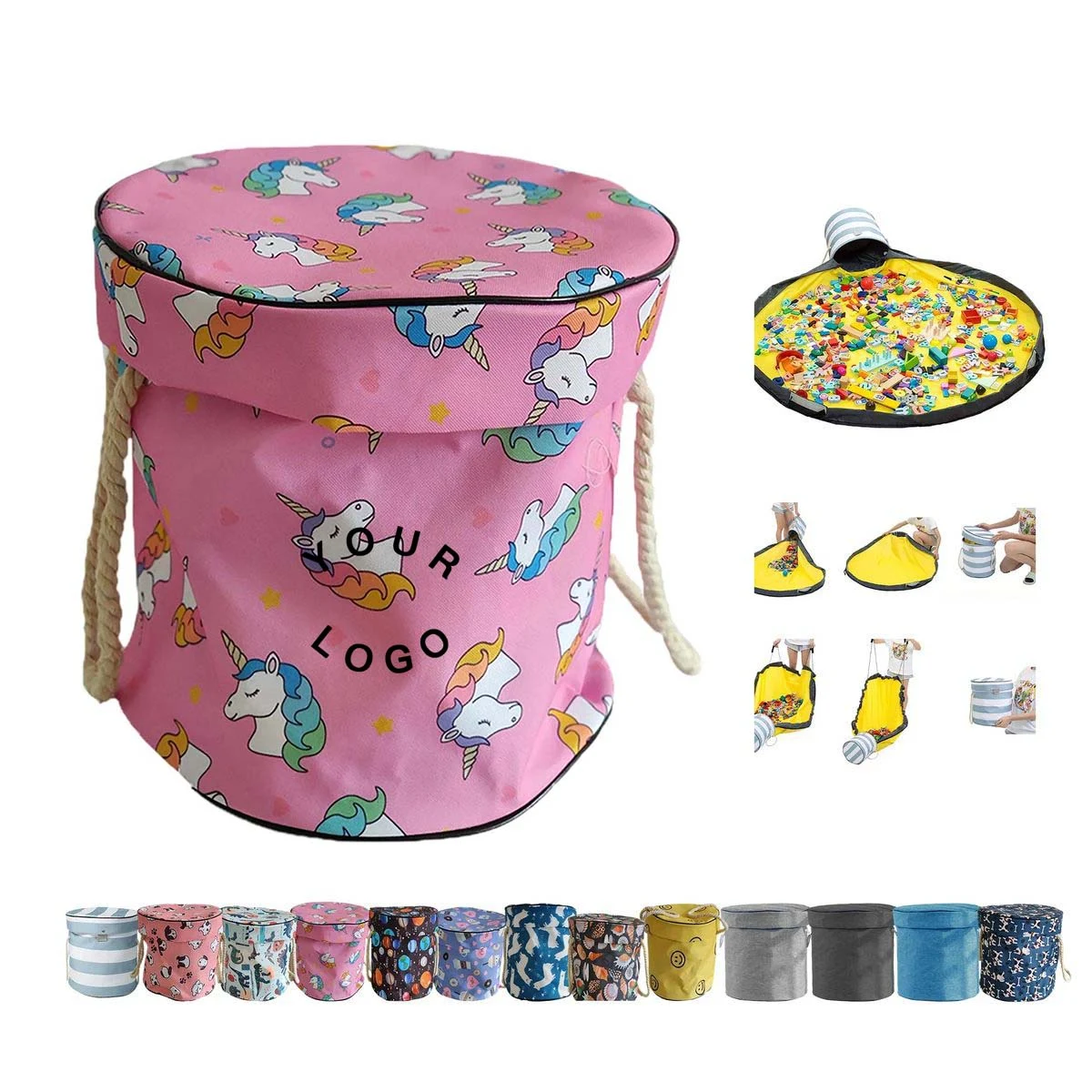 Portable Oxford Fabric Toy Storage Container 1