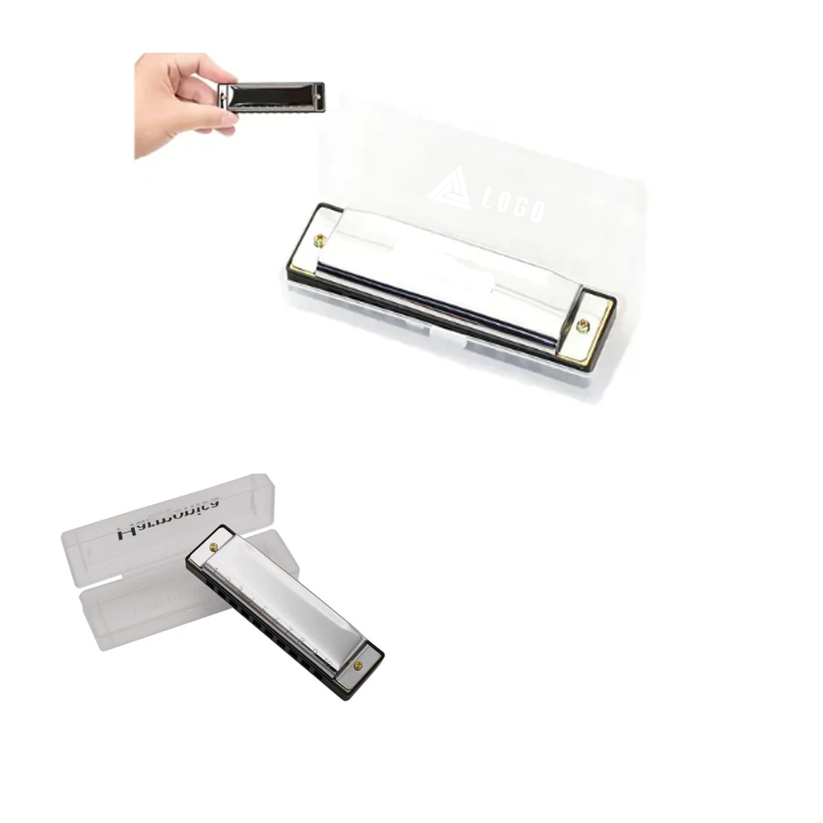 Custom 10 Holes Harmonica With Case 1