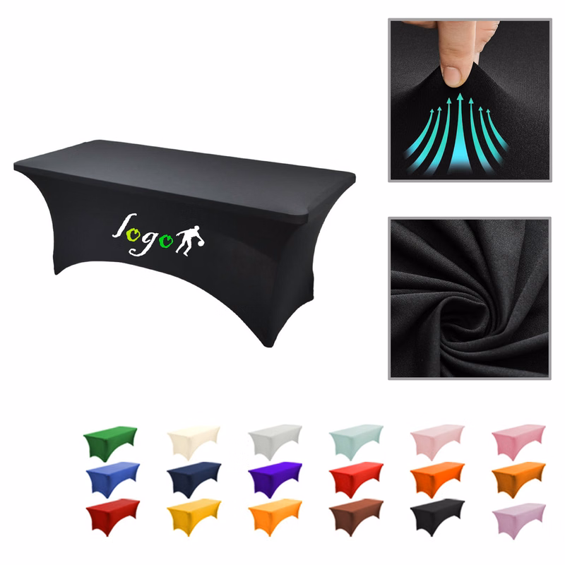 MOQ1 6FT Stretch Tablecloth for Outdoor Events