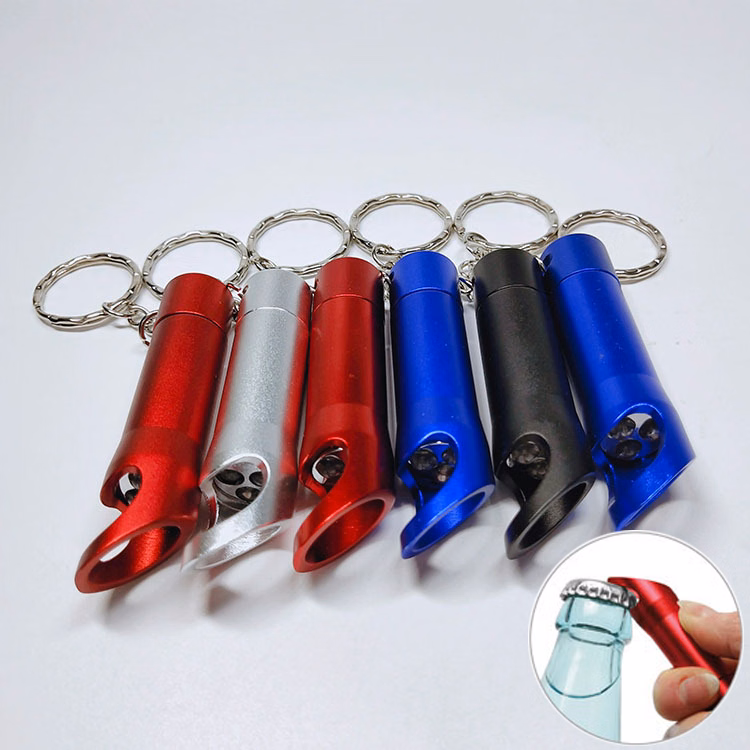 LED Flashlight Keychain With Bottle Opener