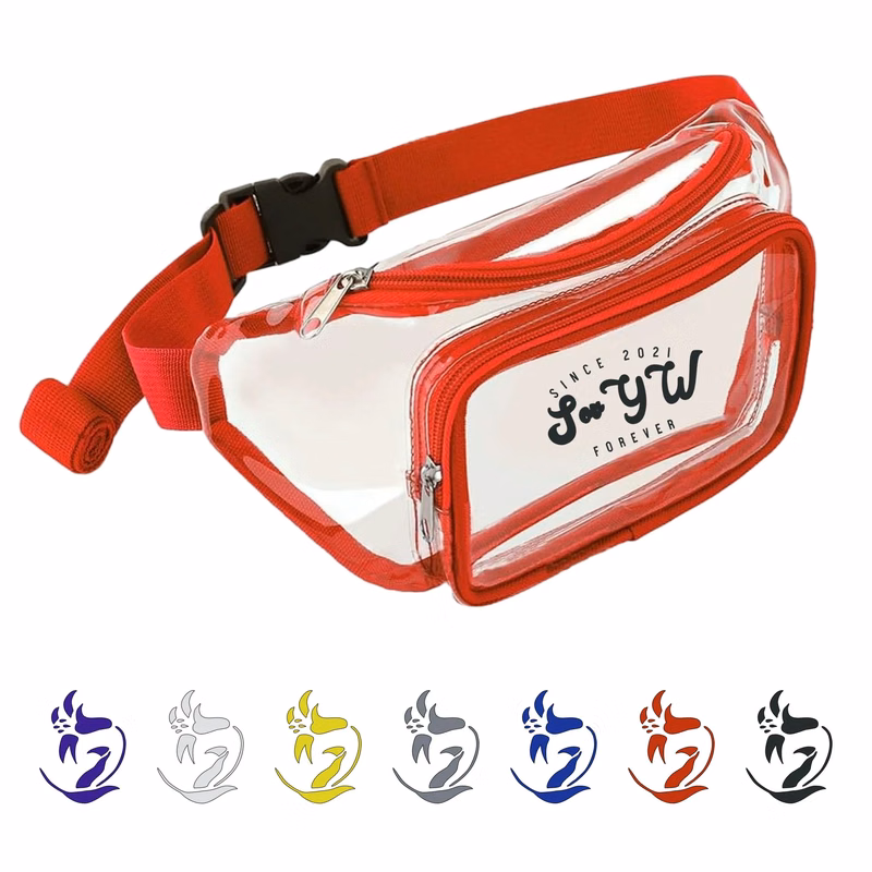 Clear PVC Waist Bag Stadium Approved Fanny Pack