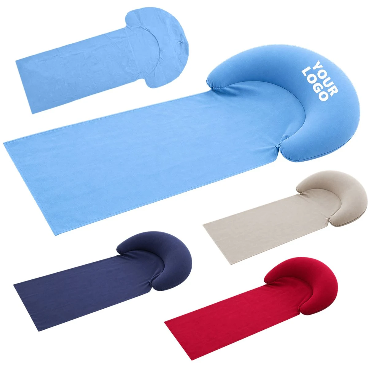 Inflatable Beach Lounger With Built-In Pillow 1