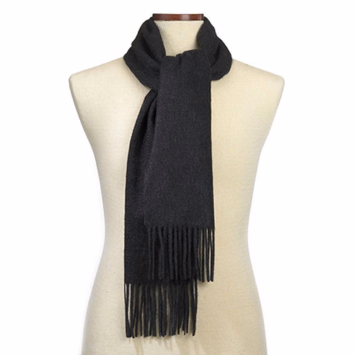 Charcoal Grey Cashmere Blend Winter Muffler Scarf