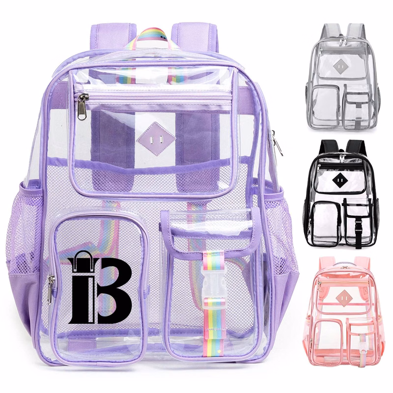 PVC outdoor fitness transparent backpack
