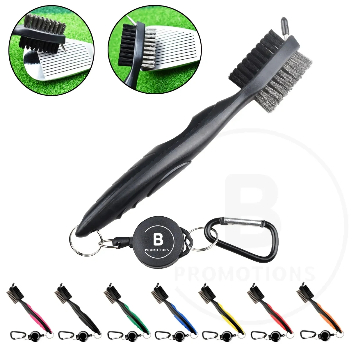 Portable Golf Club Brush and Groove Cleaner Brush 1