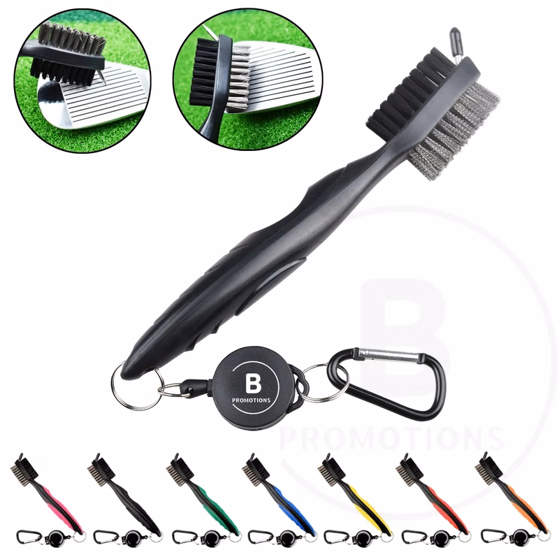 Portable Golf Club Brush and Groove Cleaner Brush