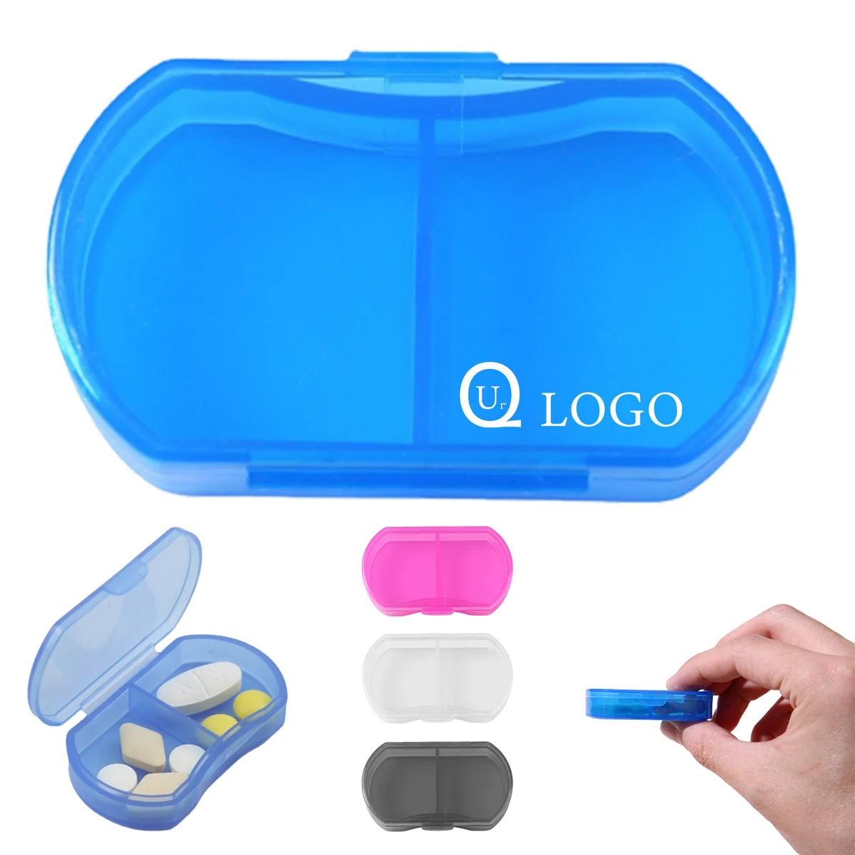 Two Compartments Pill Box 1