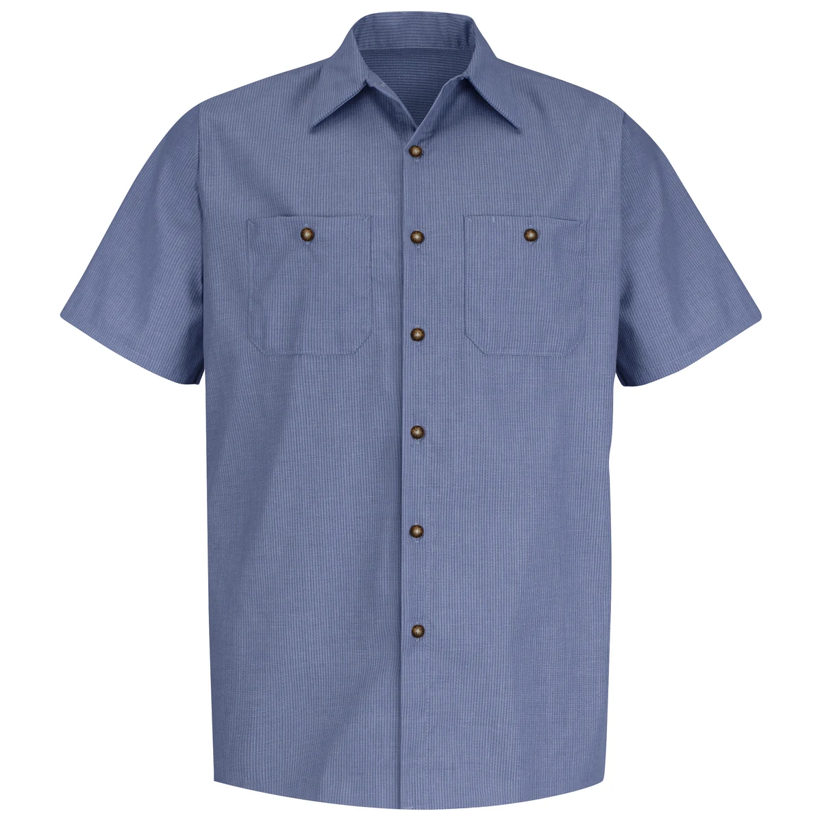 Red Kap® Men's Short Sleeve Geometric Microcheck Work Shirt 1