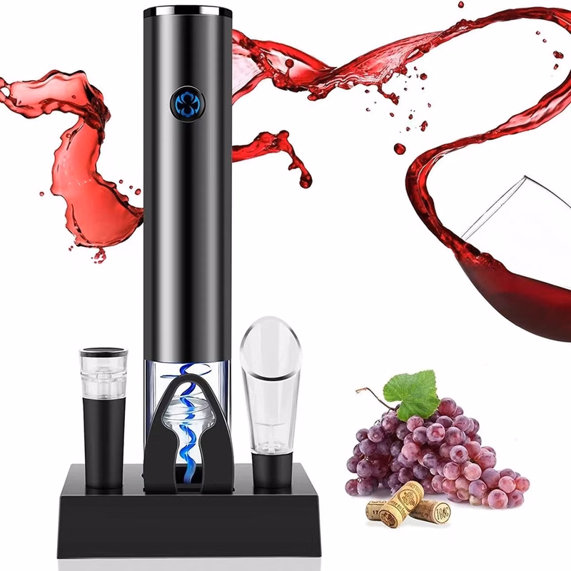 Electric Wine Opener With Base Set