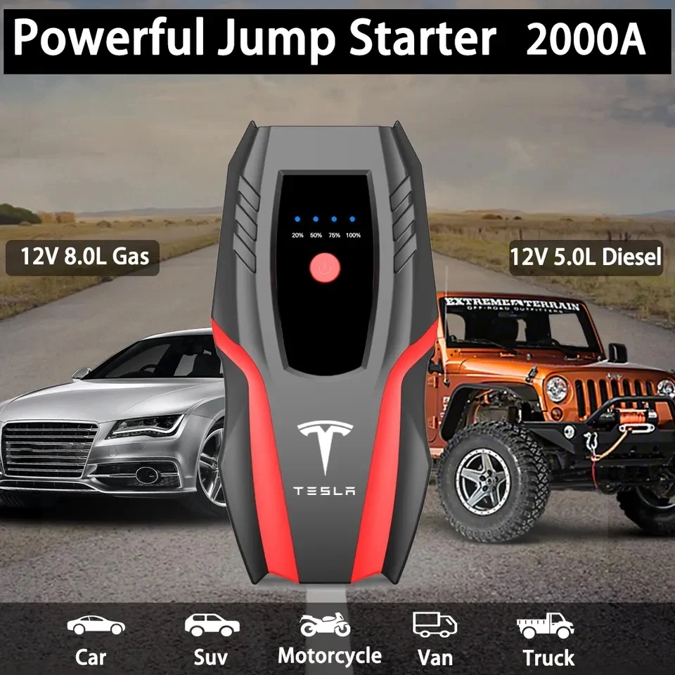 Powerful Jump Starter Peak Current 2000A 1