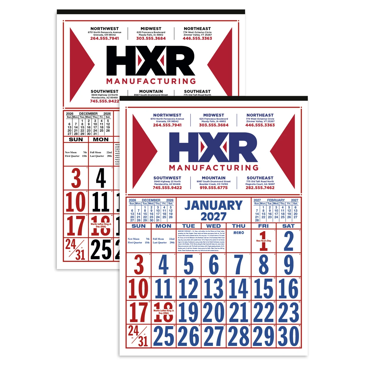 Skinner & Kennedy® Commercial 12-Sheet Calendar 1