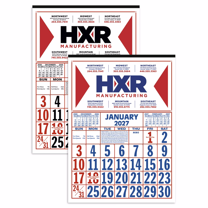 Skinner & Kennedy® Commercial 12-Sheet Calendar