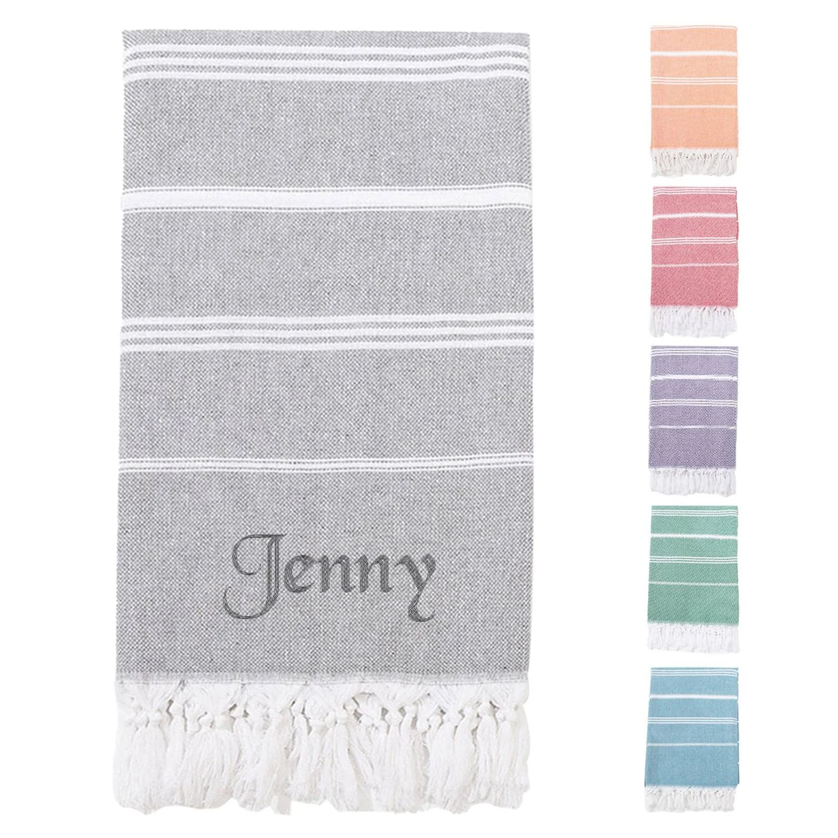Fringed Cotton Beach Towel 1